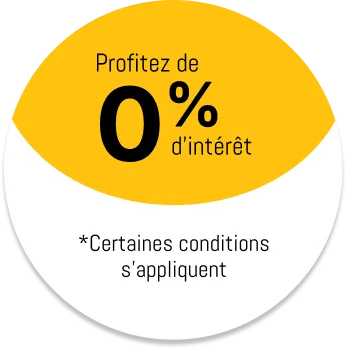 Financement disponible si vous achetez l'équipement